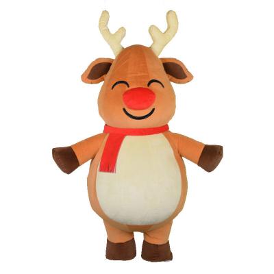 China HOT Holiday Party Giant Reindeer Decoration Costume Mascot Inflatable Christmas Reindeer Costumes Customized Available for sale