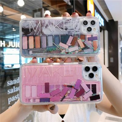 China China factory price makeup creative design liquid sand cell phone case for iphone 12 118 7 plus phone cover bag accessories MDPC1148 for sale