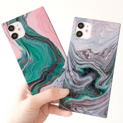 China Free Shipping Anti-fall Colorful Marble Mobile Cover For iPhone 12 Pro Case 2021 Max Mini X XR XS Cell Phone Case Beautiful for sale