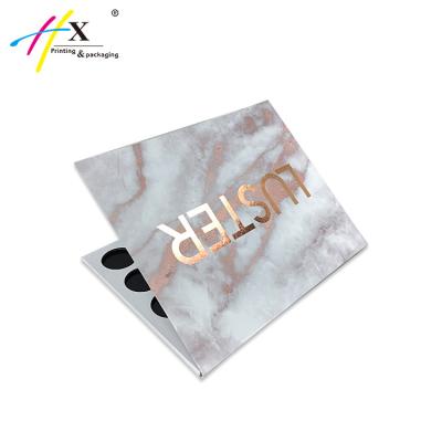 China EYE rose gold color draw logo custom size empty magnetic makeup eyeshadow palette for sale