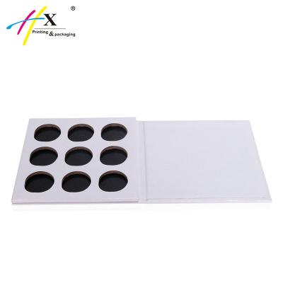 China EYE Color White Cheap Cardboard Empty Magnetic Makeup Palette for sale