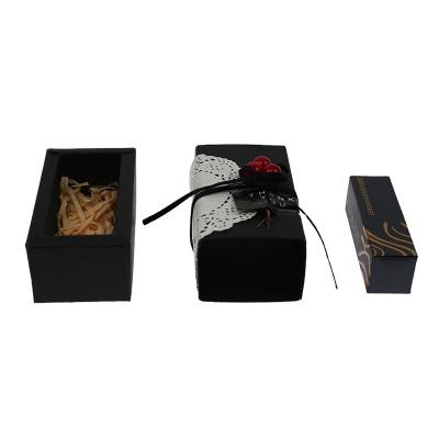 China Disposable Lipstick Tube Packaging Disposable Black Fancy Paper Paper Box for sale