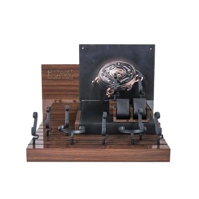 China Luxury Glossy Watch Show Rack For Holding High Quality Wooden Watch Display Rack With Custom Logo for sale