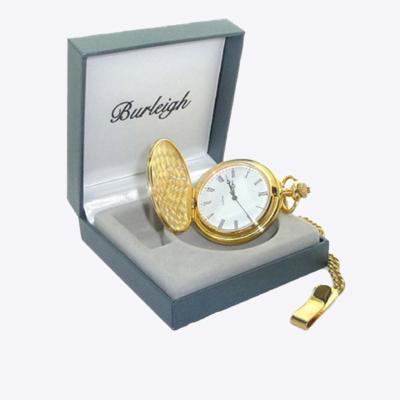 China Handmade High End Pocket Watch Box With Velvet Insert for sale