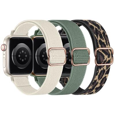 China Durable Thin Elastic Loop Gently Fasten 41mm 45mm 42mm 44mm 38MM Stretch 40MM Nylon Loop Band For Apple iWatch SE/6/5/4/3/2/1 Series for sale