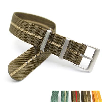 China Skin Friendly Custom NATO Watch Band Twill Pattern NATO Soft Nylon Watch Straps 20mm 22mm for sale