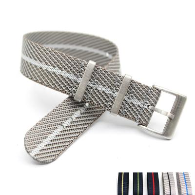 China Skin Friendly Wholesale High Quality Custom Woven Thick Military One Piece Strap 1.2mm Zulu Nylon Watch Band Strap for sale