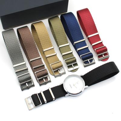 China Skin 2022 Yunse NATO Strap 20mm 22mm Newest V Hoof Friendly Single Pass Adjustable Woven Nylon Shark Tooth Watch Bands for sale