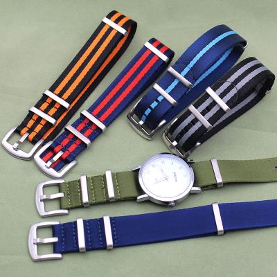 China Yunse Hotsale NATO Skin Friendly Custom Nylon Watch 18mm 20mm 22mm 1.2 Thickness Seat Belt Watch Strap for sale