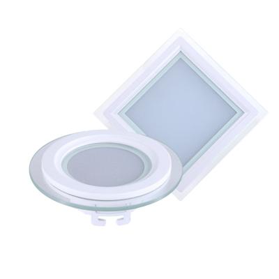 Chine White Round Square Aluminum Indoor LED Panel Light Recessed Mounted Smd Glass Panel Light à vendre