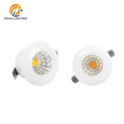 China Warm White Indoor Home Adjustable Recessed Aluminum 3w COB Round Ceiling Down Light Led Downlight en venta