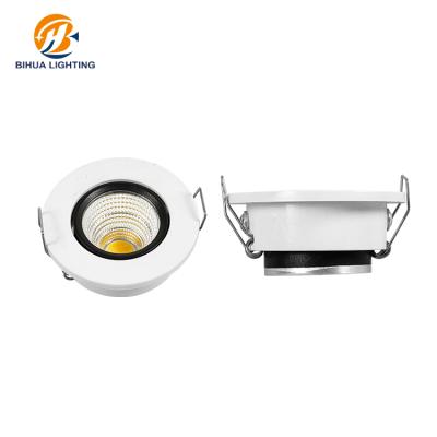 China Cheap Price Indoor Home Hotel Adjustable Recessed Aluminum 3w COB Round Ceiling Down Light Led Downlight en venta