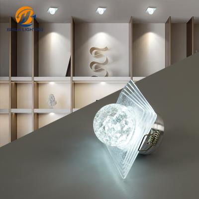 China Colorful Indoor LED Spotlight Plastic 3w COB Recessed Ceiling Cabinet RGB for sale