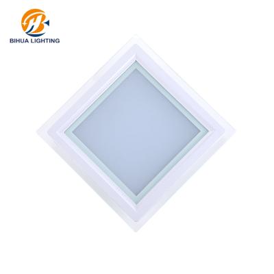 China Cheap Price White Round Square Aluminum 6w 12w 18w 24w Recessed Mounted Smd Glass Ceiling Led Panel Light for sale