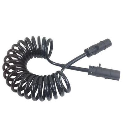 China Nylon 7 Core Cable for Truck Trailer Parking Lights ABS Electrical Power Spiral Cord 12V for sale