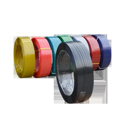 China Machine Packing Hot Selling Product Tear Resistant Super Tension Color Plastic Steel Packing Belt for sale