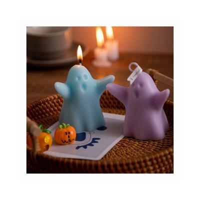 China Halloween Festival Decoration Factory Selection Paraffin Wax Little Ghost Candles Bulk Scented Candles For Decor for sale