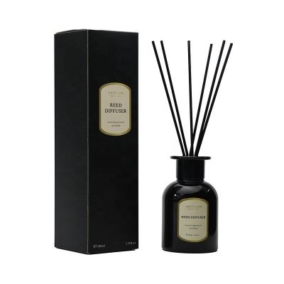 China Wholesale Home Office Hotel Bedroom.etc Style 100ML Black Home Perfume Reed Diffuser And Candle Set New for sale