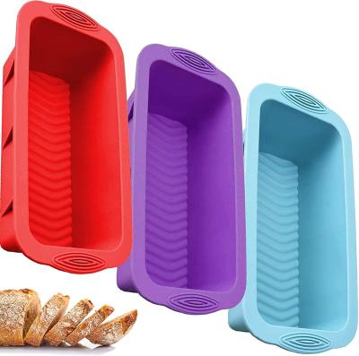 China Top Sale DIY Stocked Loaf Cake Loaf Molds Heat Resistant Silicone Loaf Pan Multipurpose Baking Loaf Mold for sale