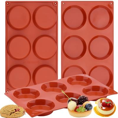 China Good Quality Viable Silicone Round Cupcake Bread Pan Easy Release Baking Cup Biscuit Cake Molds Round for sale