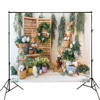 China Easter Egg Photography Background Rabbit Seamless Backdrops For Photo Studio for sale