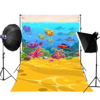 China Beautiful Seamless Background Cartoon Animal Playground Park Photography Backdrops For Kids for sale