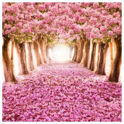 China Seamless Flowers Printed Background Photography Backdrops For Wedding for sale