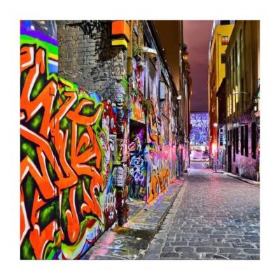 China Seamless Wholesale Graffiti Brick Wall Photography Backdrop Party Celebration Photo Studio Background for sale