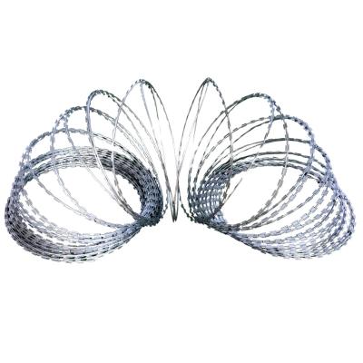 China Low Price Construction Concertina Razor Galvanized Barbed Wire for sale