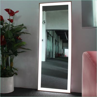 China Modern Hot Selling Home Dressing Room Decor Bathroom Clothing Store LED Lighted Full Mirror With Frame for sale