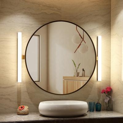 China High Light Output Residential Round Wall Mounted Rust Resistant Metal Framed Bathroom LED Mirrors for sale