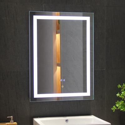 China IP44 RoHS Bright CE Certified Color Temperature Adjusting LED Lighted Bathroom Mirror for sale