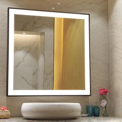 China Illuminated Smart Wall Mounted Lighted LED Vanity Bathroom Mirror for sale