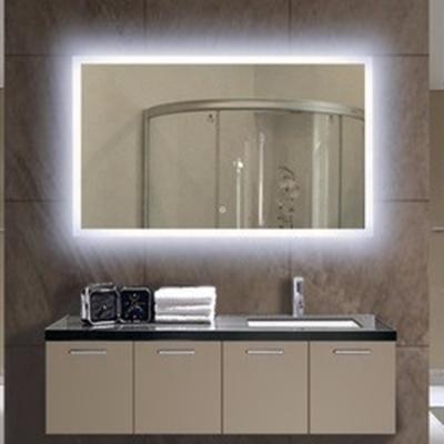 China Modern Home Square Magnifying Frameless LED Wall Mounted Fog Mirror Lighted Bathroom Round Backlit Mirror for sale