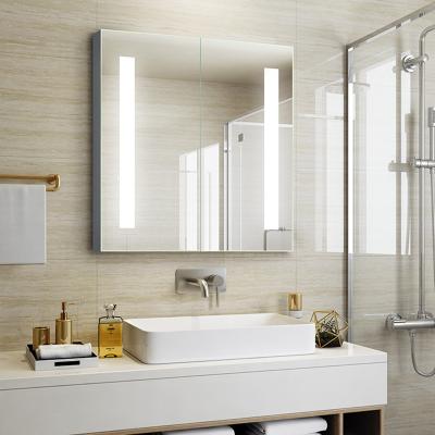 China Modern Drop Shipping Only For US High Class Hot Selling Bathroom LED Mirror Cabinet for sale