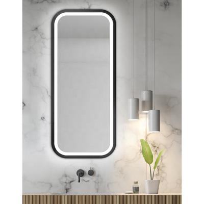 China Bright metal framed LED illuminated integral mirror for sale