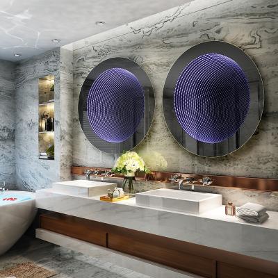 China Hot Sale Modern LED Infinity Mirror Magic Tunnel Bathroom Mirror For Smart 3D Mirror for sale