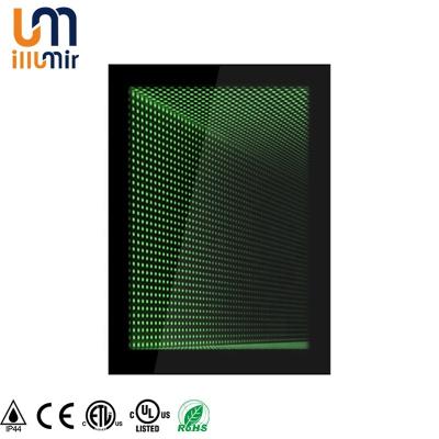 China Fashion Living Room Frameless RGB 3D Illuminated Bathroom Decorative Infinity Mirror for sale