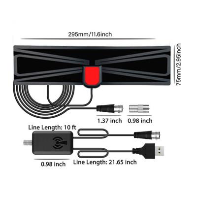 China Indoor Antenna Mini HD TV Antenna ATSC Digital Signal Receiving HDTV Antenna UHF/VHF 297*75*0.8mm for sale