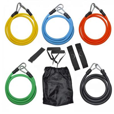 China Exercise Bands Wholesale Fitness Exercise 11 Pcs Resistance Band Set Pull Rope Rope Exercise Tube For Men Women Workout for sale