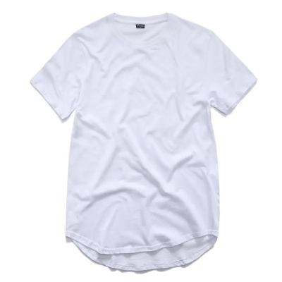 China Parride Men's Curved Edge T-Shirt Basic Oversize Extended Back Basic Big Length Long for sale