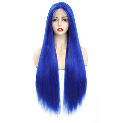 China Yaki 3X13 Lace Front Synthetic Wig SOKU Free Part Wigs For Black Women Straight Hair 150% Long Density Transparent Lace Wig for sale