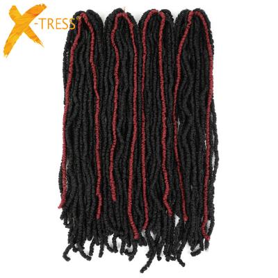 China X-TRESS 4Pcs/Pack Straight Afro Pre Stretched Synthetic Braiding Hair Bundle For Women Daily Heat Resistant Crochet Braids Hair Extension for sale