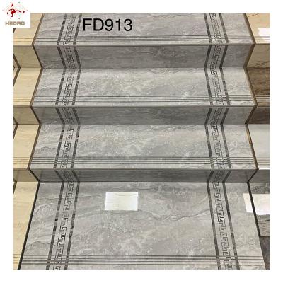 China Hot sale high safety villa porcelain stair step tile full body marble floor tile, porcelain tiles for stair tread 470X1200mm for sale