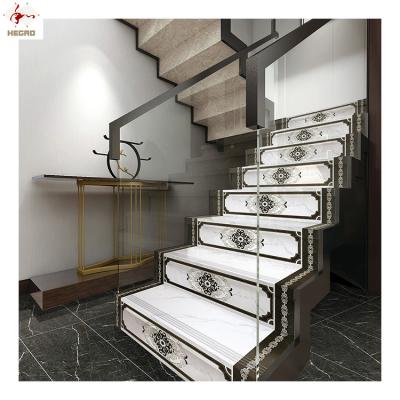 China High Safety Luxury Step Tiles Anti-Slip Polished Porcelain STAIR Full Tiles for sale