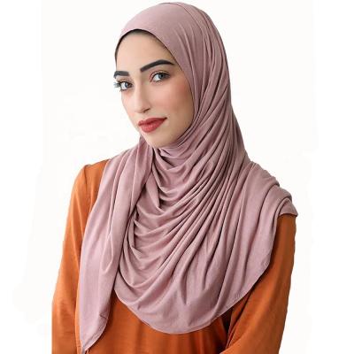 China Easy To Use 2021 Wholesale 2 Loops Muslim Women Viscose Cotton Modal Tank Top Hijab Scarf Quick Easy Wearing Snap Shawl for sale