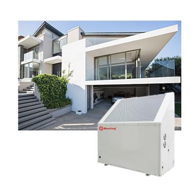 China Meeting md30d outdoor low noise heat pump EVI water heater 380V air to water high temperature heatpump for sale