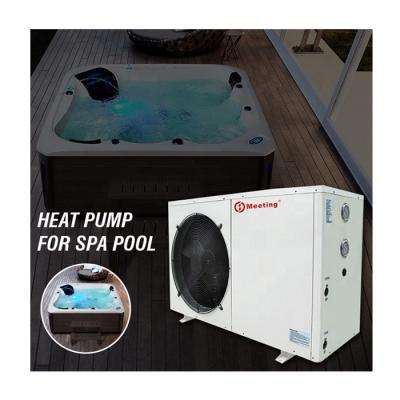 China Outdoor spa swimming pool air source heat pump, heat pump air to water work with whirlpool hot tub outdoor use, 6 person hot tub for sale