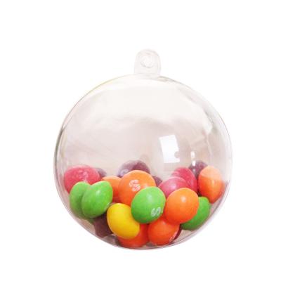 China Christmas decoration and candy box Christmas ball white transparent box open plastic ball wedding Christmas party decoration Christmas ornament ball for sale