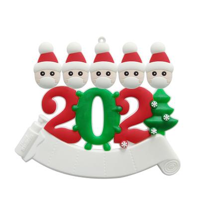 China Santa Claus With Maskes Natal Personalized 2021 Christmas Decoration Quarantine Party Decoration Gift Christmas Tree Ornament All Series for sale